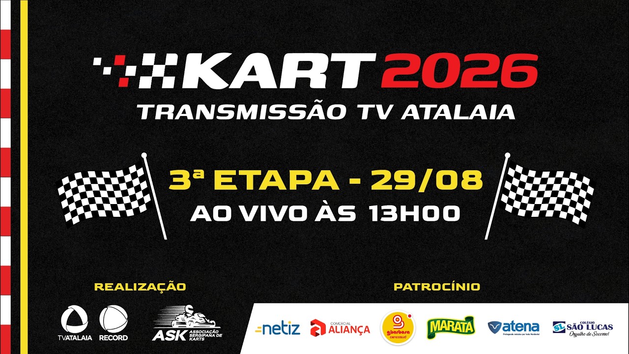 KART 2026 3° ETAPA TRANSMISSÃO AO VIVO - 29/08/2026
