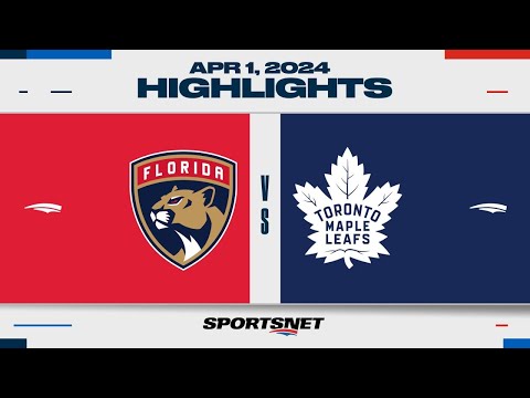 NHL Highlights | Panthers vs. Maple Leafs - April 1, 2024