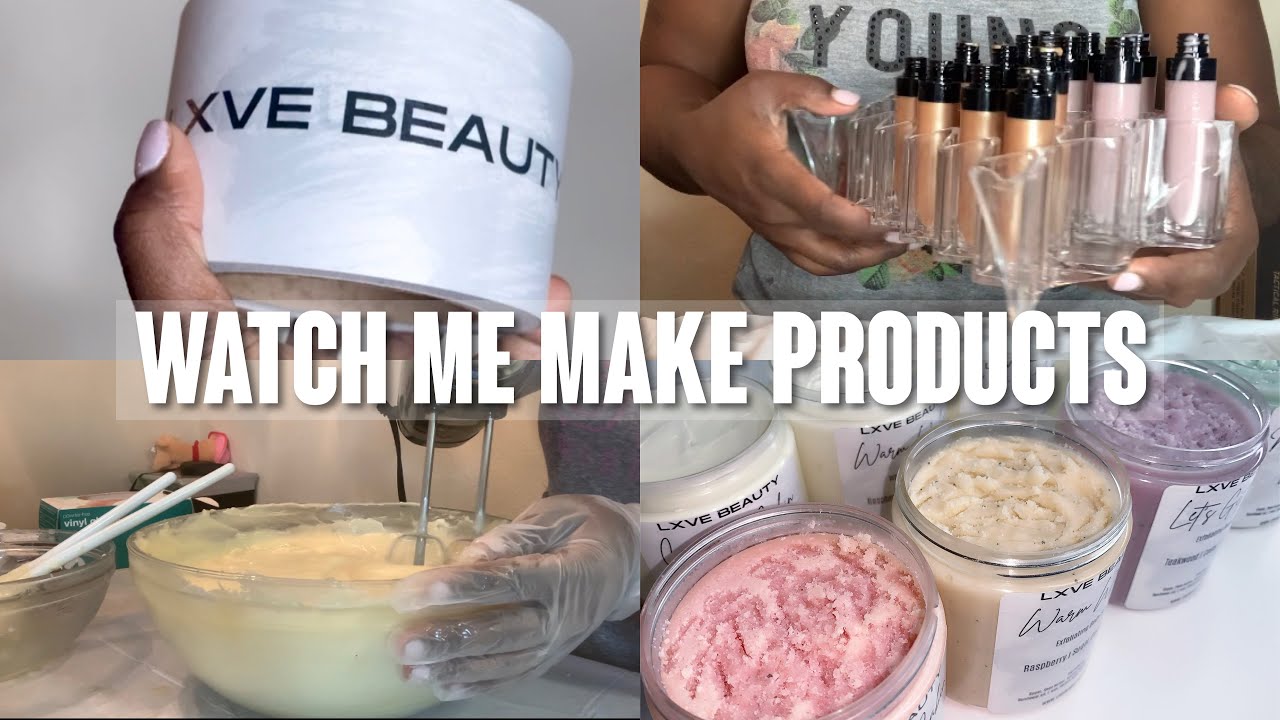 PRODUCTIVE ENTREPRENEUR VLOG | SEASONAL BODY BUTTERS & SCRUBS | Watch me make products