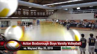 Acton Boxborough Varsity Boys Volleyball vs Wayland May 20 2019