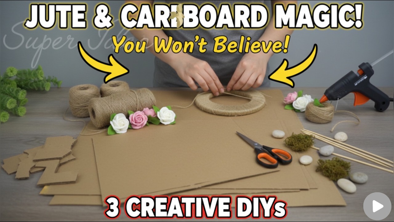 ✨ ШОК! Вы не поверите, что это из обычной веревки и картона! 😱🌿