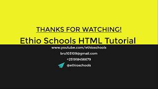 HTML Tutorial for Beginners part 00 Introduction to HTML in Amharic |በአማርኛ
