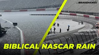 biblical rain storm floods north wilkesboro speedway and postpones nascar race