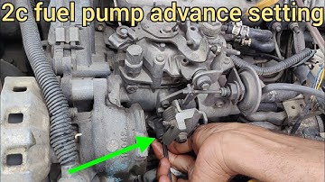 Toyota 3c and 2c fuel pump easy advance setting : Toyota 2c engine