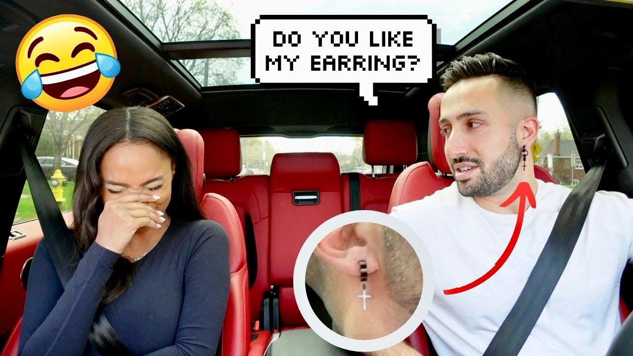 Wearing dangly earrings to see how my Fiancee reacts