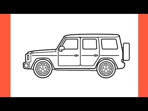 How to draw a MERCEDES G63 AMG easy / drawing Mercedes-Benz 2018 car