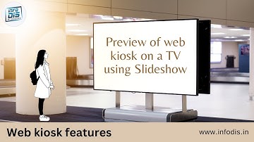 Preview of web kiosk on a TV using iNFO DIS slideshow