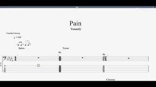 Pain　【Vaundy】　ベースtab譜