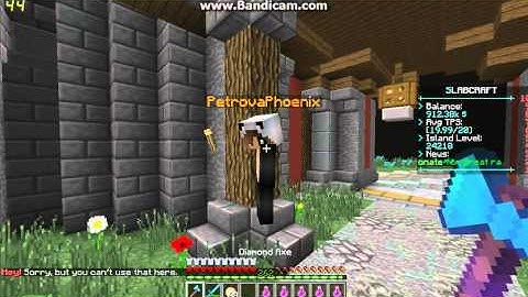 Some Guy Hacks On Slabcraft Skyblock PvP