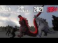 Godzilla Size Comparison | Evolution of Godzilla Roars [1954-2021-2054]