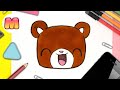 COMO DIBUJAR UN OSO KAWAII - Dibujos kawaii fáciles - Como dibujar animales kawaii