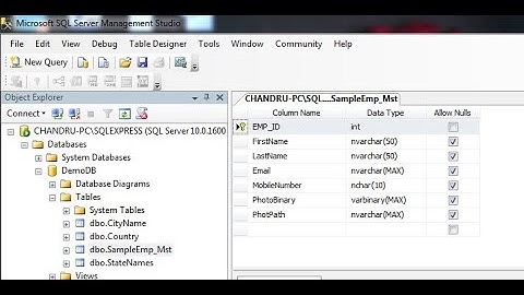 How to Save and Retrieve image in to / from SQL Database using MVC Video-Demo part-1