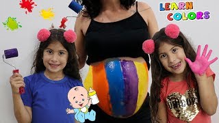 LEARN COLORS FOR CHILDREN BODY PAINT FINGER FAMILY SONG NURSERY RHYMES LEARNING VIDEO screenshot 3