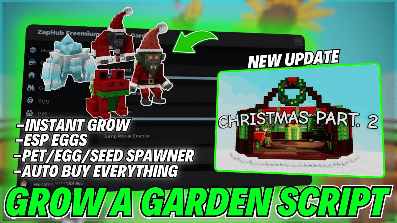 🌱 Updated Grow a Garden Script | Instant Grow, ESP Eggs, Pet & Seed ...