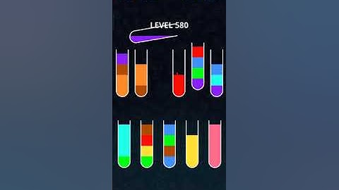 COLOR SORT PUZZLE LEVEL 580