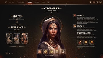 Cleopatra: Vengeance of the Pharaohs - Fantasy Game UI