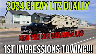 2024 Chevy 3500 Dually 1st Impressions Towing A 40FT Fifth Wheel! Is It Easier To Back Up A Trailer? 2024 Sierra 3500 Towing Mpg Test W 40ft Enclosed
