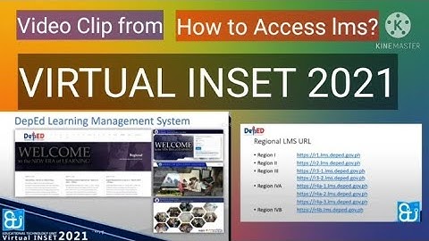 How to Access LMS:Learning Management System #video_from_Virtual_INSET2021#regional_url_lms