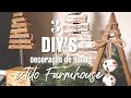 Faça você mesmo: 3 lindas árvores de natal dignas de lojas chiques de decoração/ DIY farmhouse