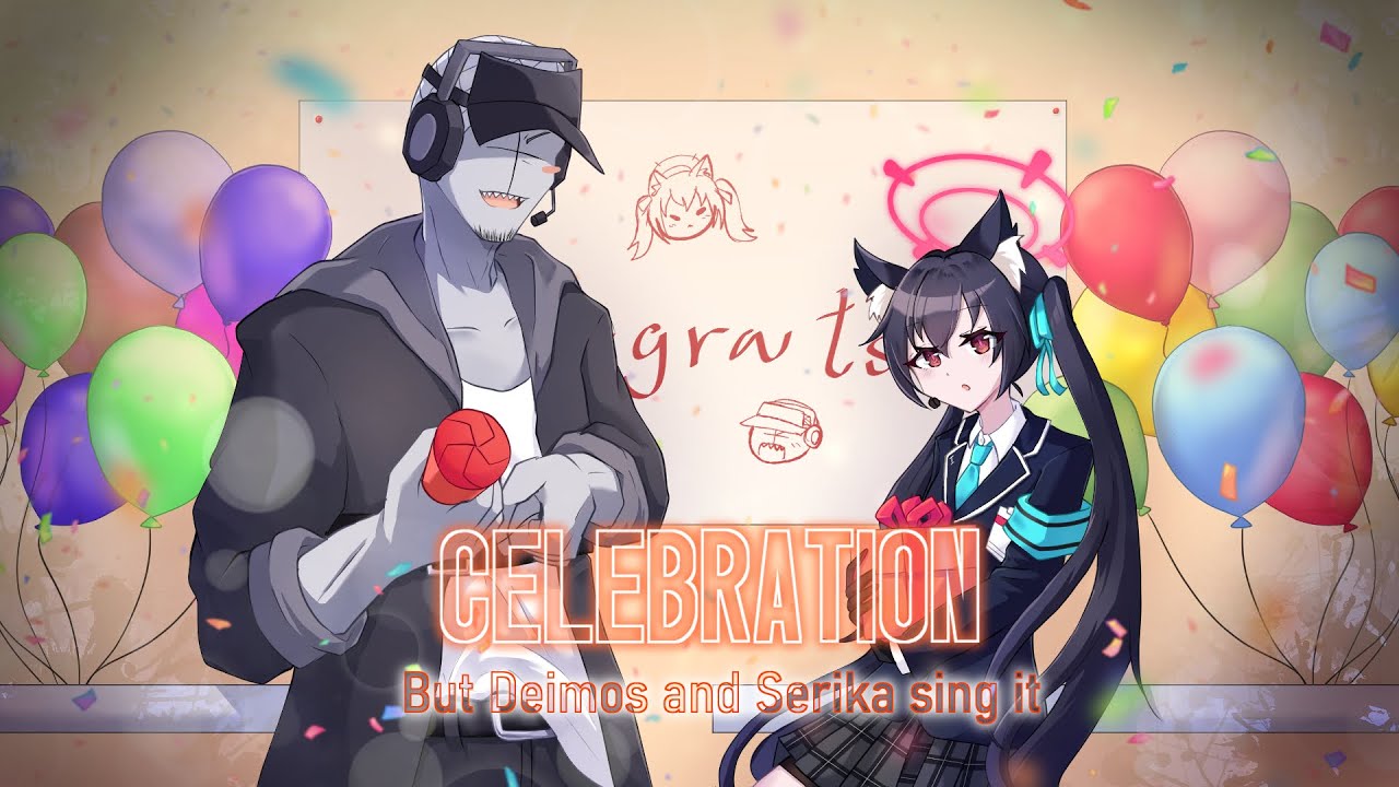 Celebration but Deimos and Serika sing it 【FNF/ Blue Archive