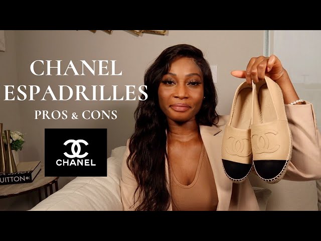 chanel white leather espadrilles 7
