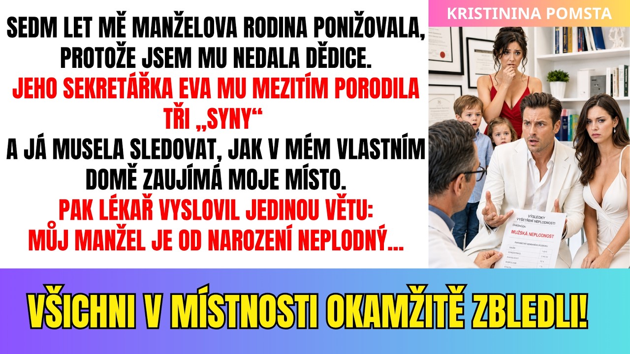 Manželova sekretářka mu za čtyři roky porodila tři syny. Já jsem sedm let poslouchala, jak jsem k ničemu, protože jsem jim nedokázala dát dědice. Moje tchyně mi před všemi hosty řekla, ať se...