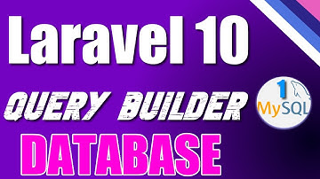 Laravel - Query Builder 1 - MySQL