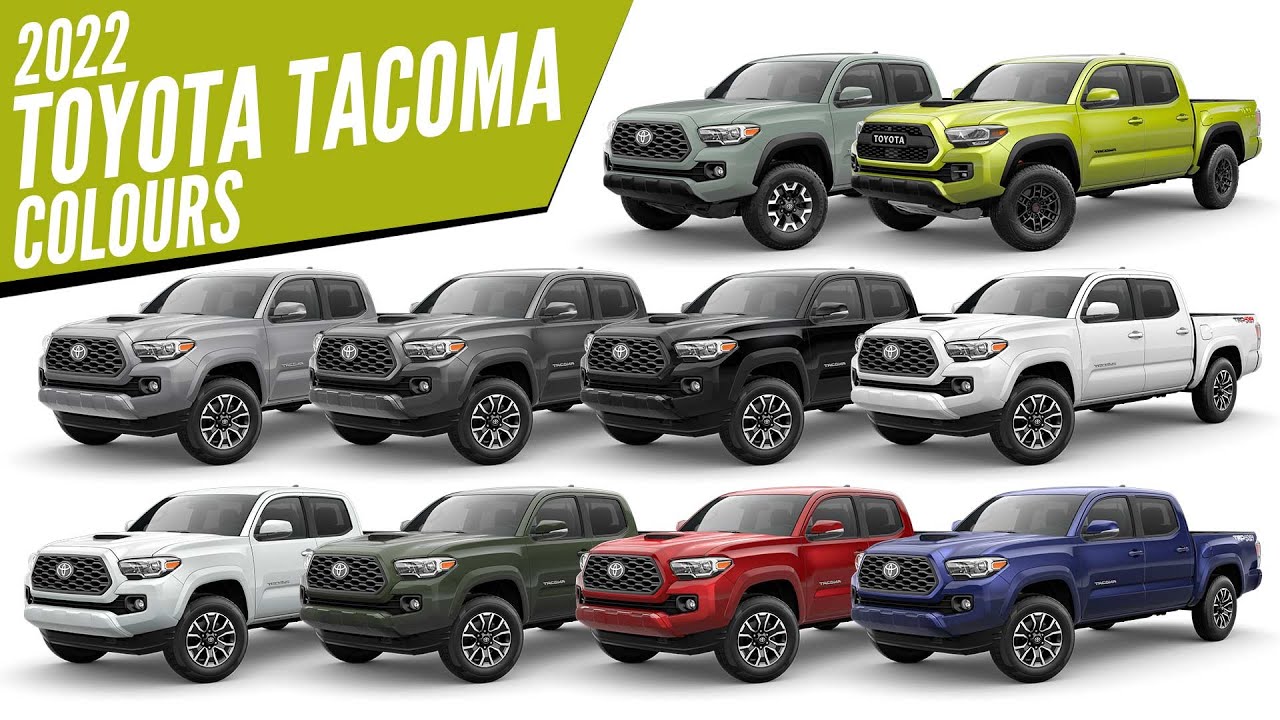 2022 Toyota Tacoma All Color Options Images Autobics Youtube