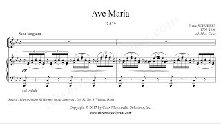 Schubert : Ave Maria, D 839 - B flat Major