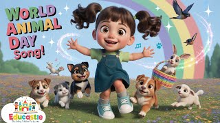 “World Animal Day Song for Kids | Learn to Love & Care for Animals with Natasha” 🐾 Educastle