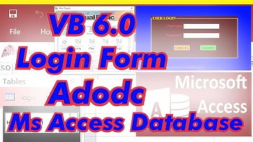 How to create a Login Form using Visual Basic 6.0 & Ms Access #VisualBasic6