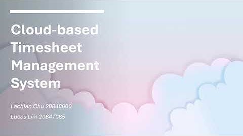 Cloud based Timesheet Management | Cloud Computing | CNCO3003