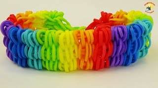 Браслет из резинок радугой Rainbow Loom - Shuffle Bracelet