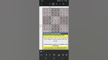 #Shorts The Hindu Sudoku 2-Star Solution | 02.02.2023 | Difficulty Level ★★