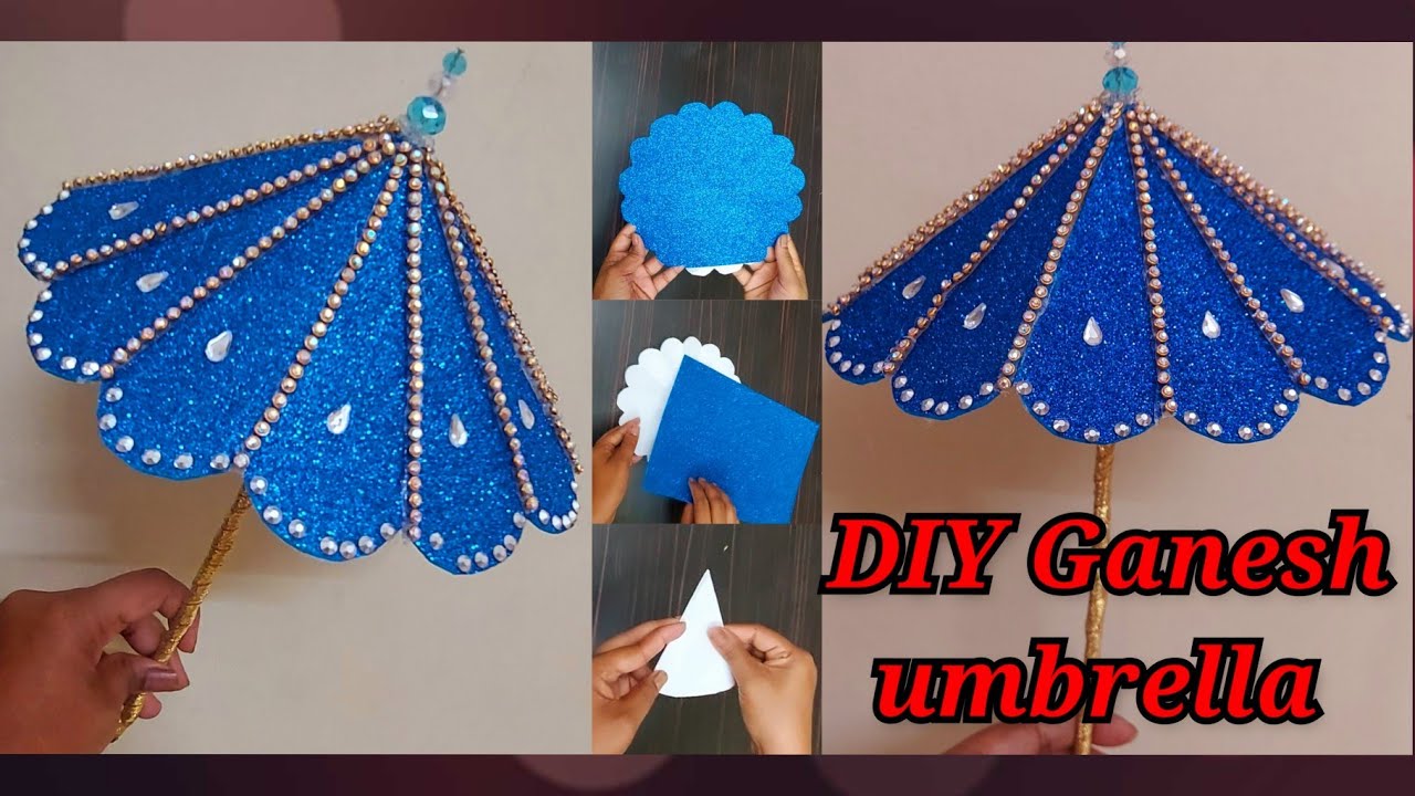 how to make ganesh umbrella/DIY ganesh umbrellaumbrella for ganesh