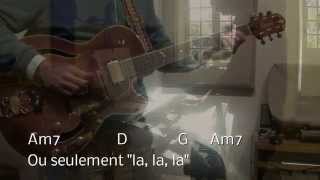 Video voorbeeld van "Derrière les mots - Voulzy/Souchon - Cover avec paroles et accords guitare"