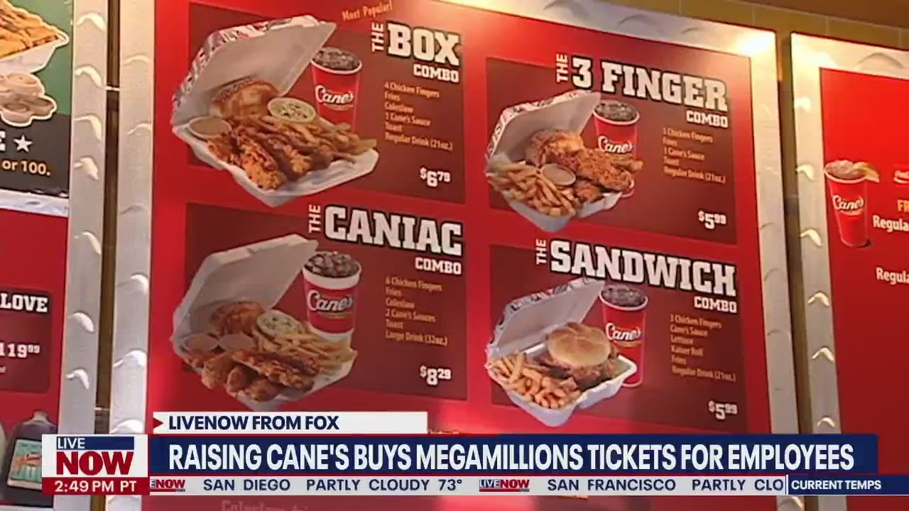 Raising Cane's buys Mega Millions jackpot tickets for employees YouTube