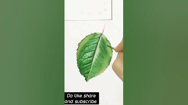 Realistic Leaf Painting Tutorial. ☘️#watercolor #leafart#trending#viralshort#ashortaday#shorts#viral