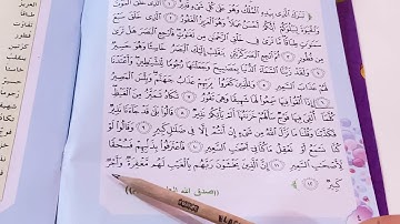 (سورة الملك) للصف الخامس الابتدائي مع حل المناقشة ص ٤ .ست مريم