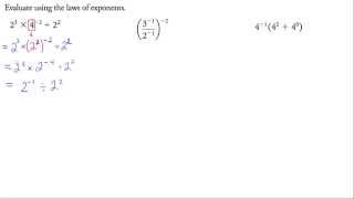 Q&D: Evaluate Using Laws of Exponents