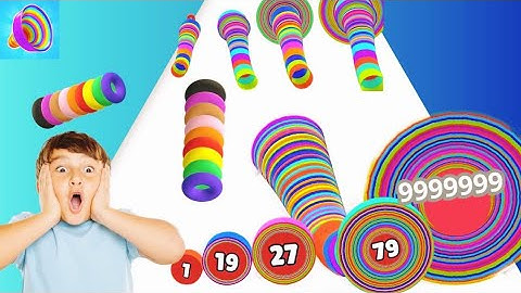 📌 LEVEL UP CIRCLES - ASMR Gameplay iOS,Android Walkthrough Pro Game Mobile  (Flex Ring Layer Runner)