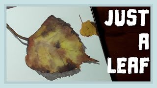 Watercolor Painting: Just a Leaf [relaxing]