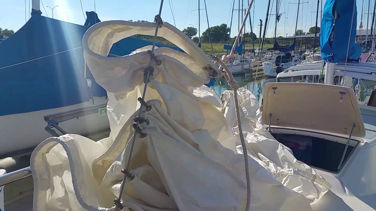 How to Install a headsail downhaul on your sailboat - YouTube