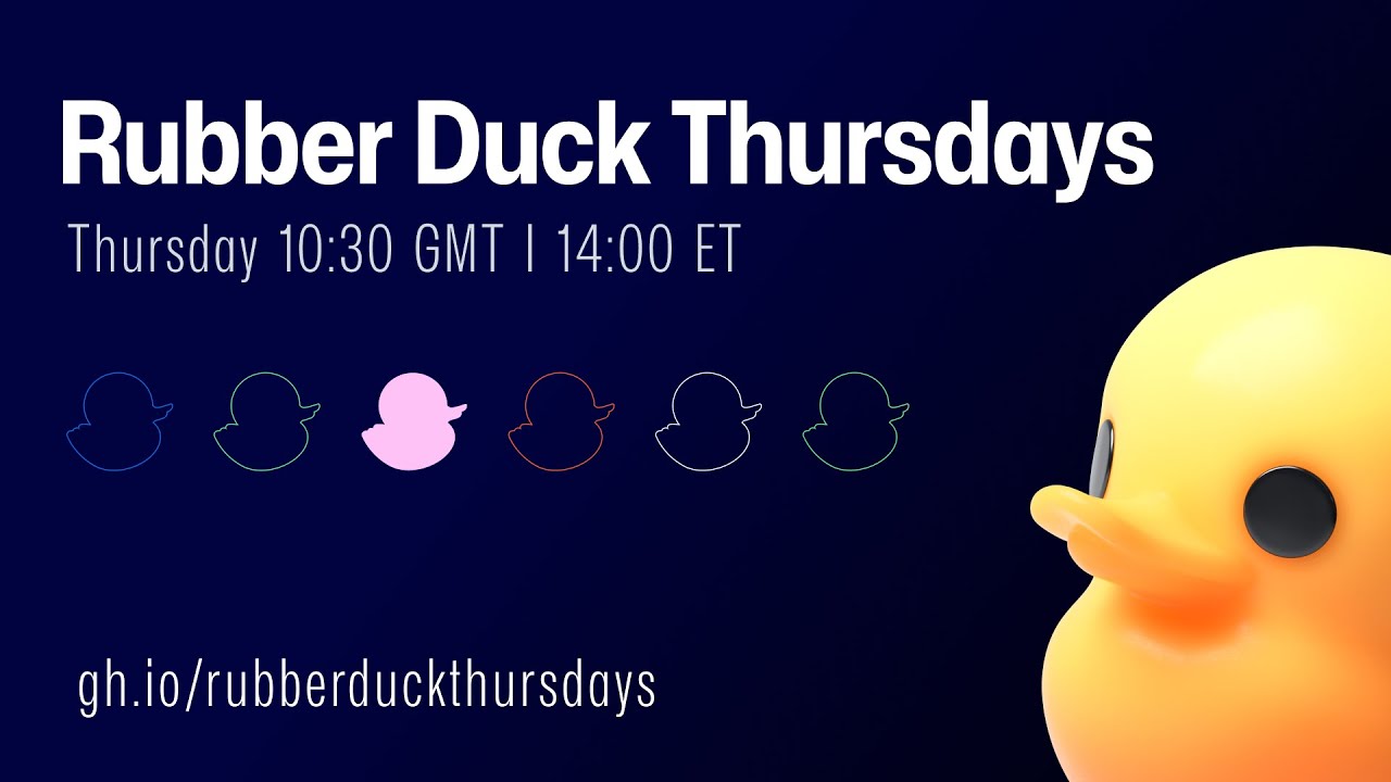 Video Thumbnail: Rubber Duck Thursdays - Let's get building!