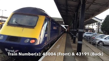 Class 43 HST (43004 & 43191) Arrives and Departs Worcester Shrub Hill (Worcester) 19/11/2017