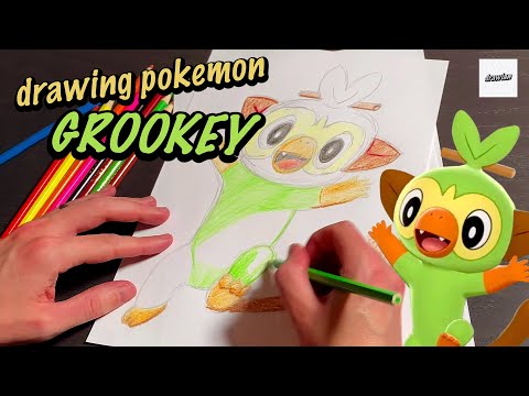 Drawing Grookey from Pokemon Sword amp Shield