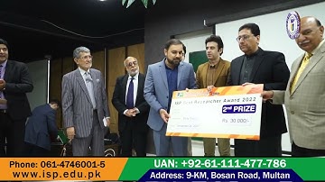 ISP Best Researcher Award Ceremony 2022  | Institute of Southern Punjab,Multan | ISP Multan |ORIC