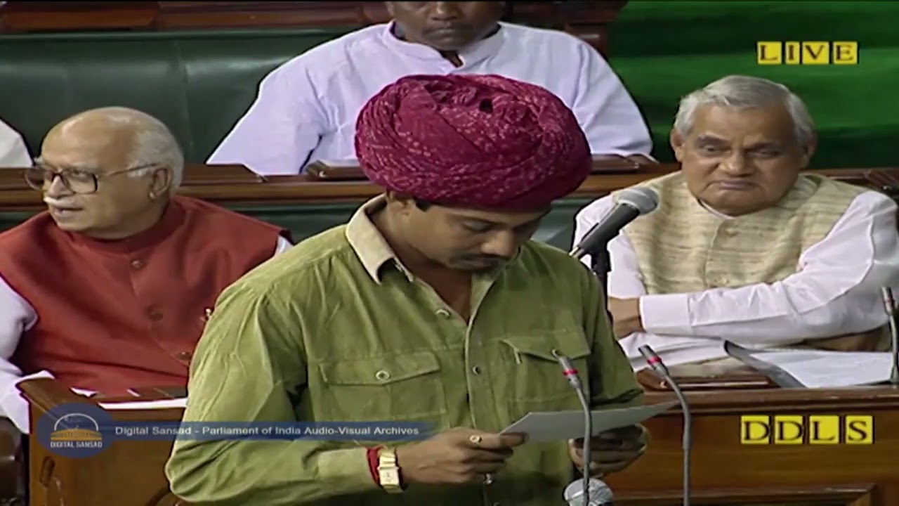 OATH OF SHRI NIHAL CHAND CHAUHAN FOR 13th LOK SABHA IN  1999
