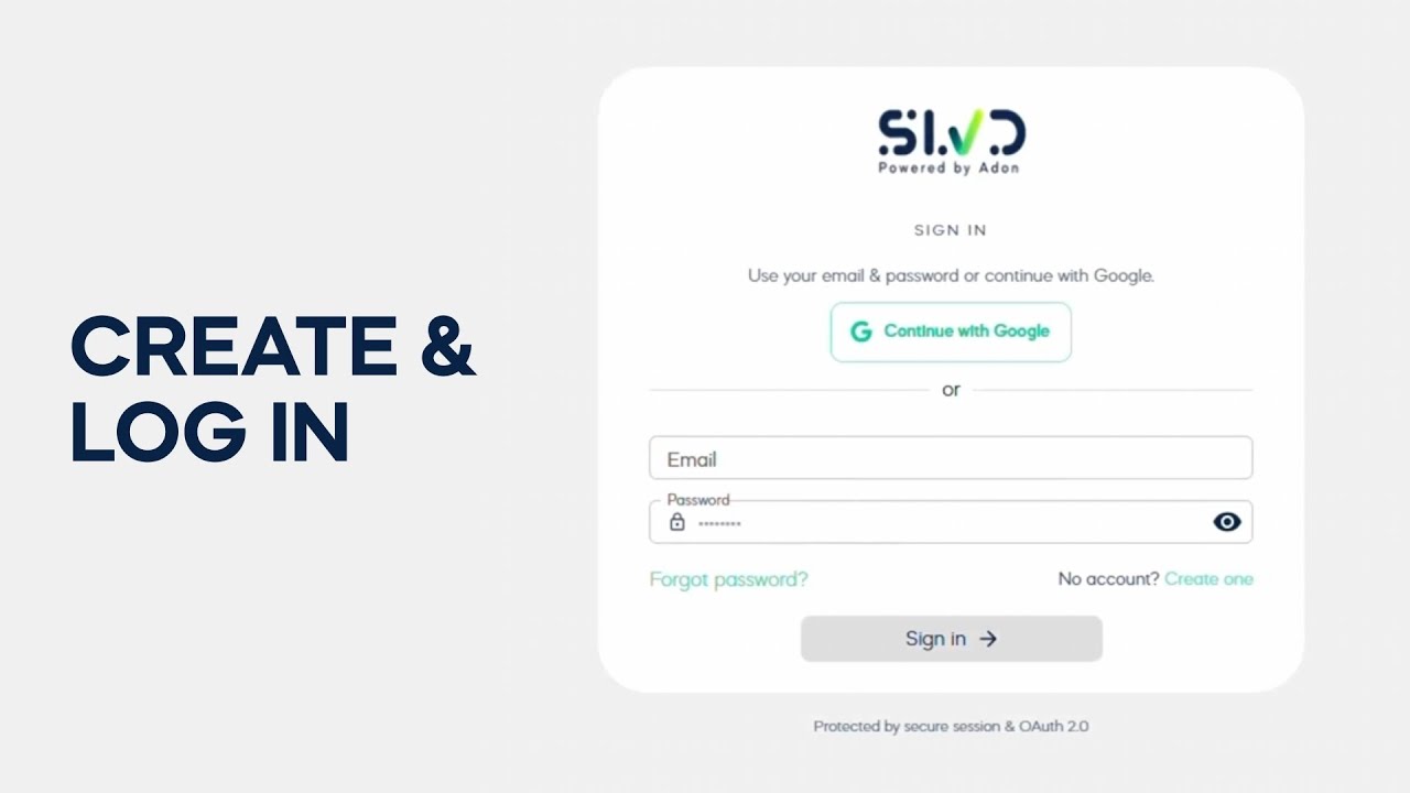How to create an account and log in to the solved dashboard