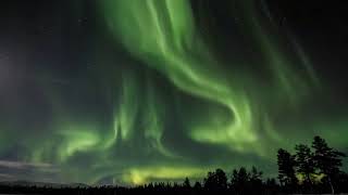 [10 Hours] Northern Lights in Finnish Lapland Time Lapse - Video & Audio [1080HD] SlowTV